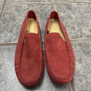 Mens - Uggs Red Suede Loafers - Size 12
